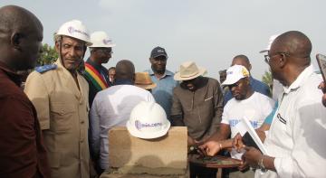  DWS project, laying of the first stone in the town of BOUGOUNI